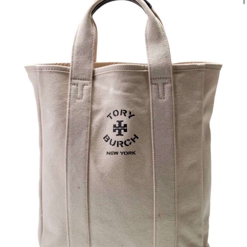 Tory Burch Cream Canvas Tote